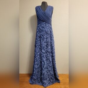 Patra Blue Rosette Gown Size 10